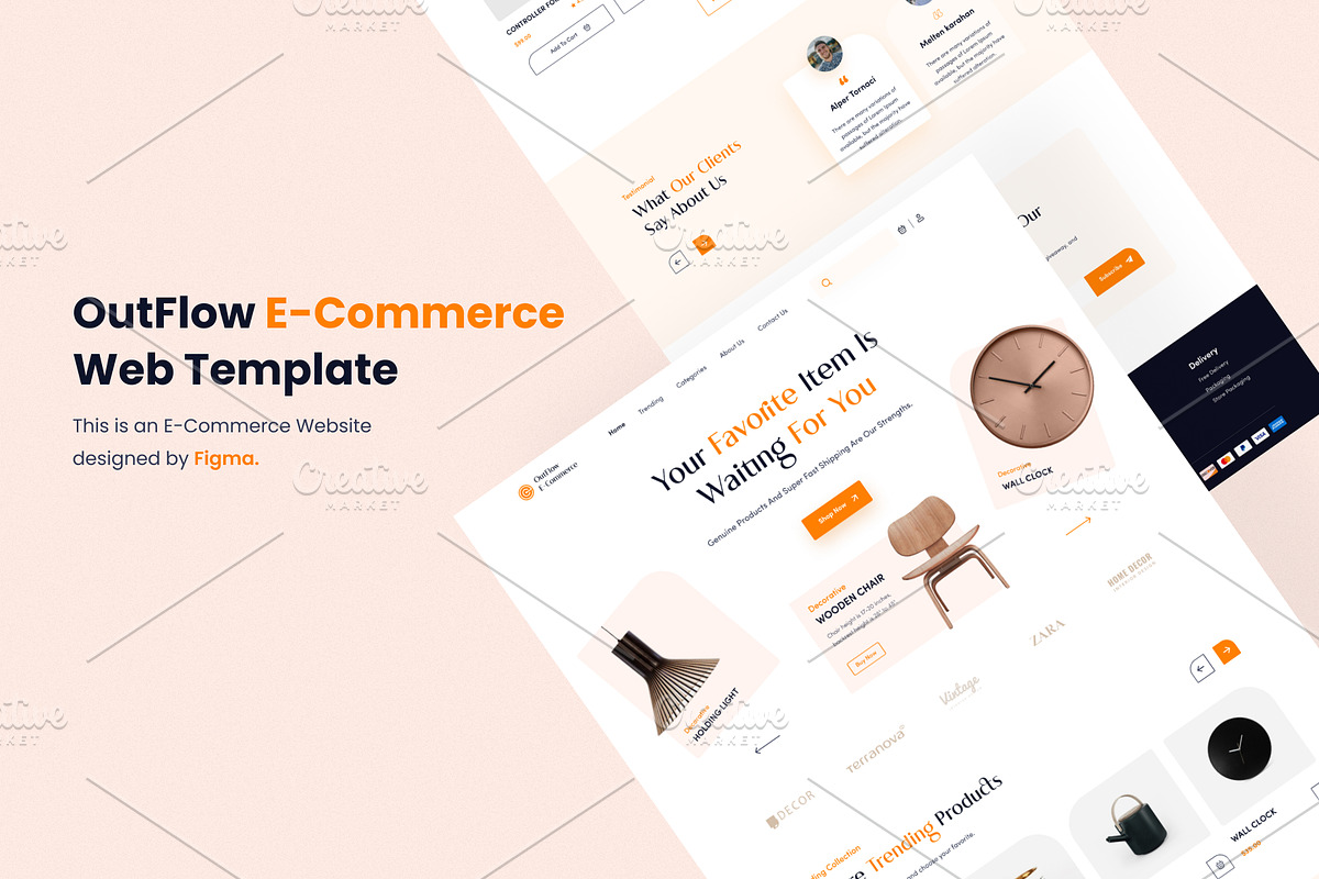 OutFlow E-Commerce Website Template, a Landing Page Template by Tanvir Ahammed Tamim (Photo 1 of 3)