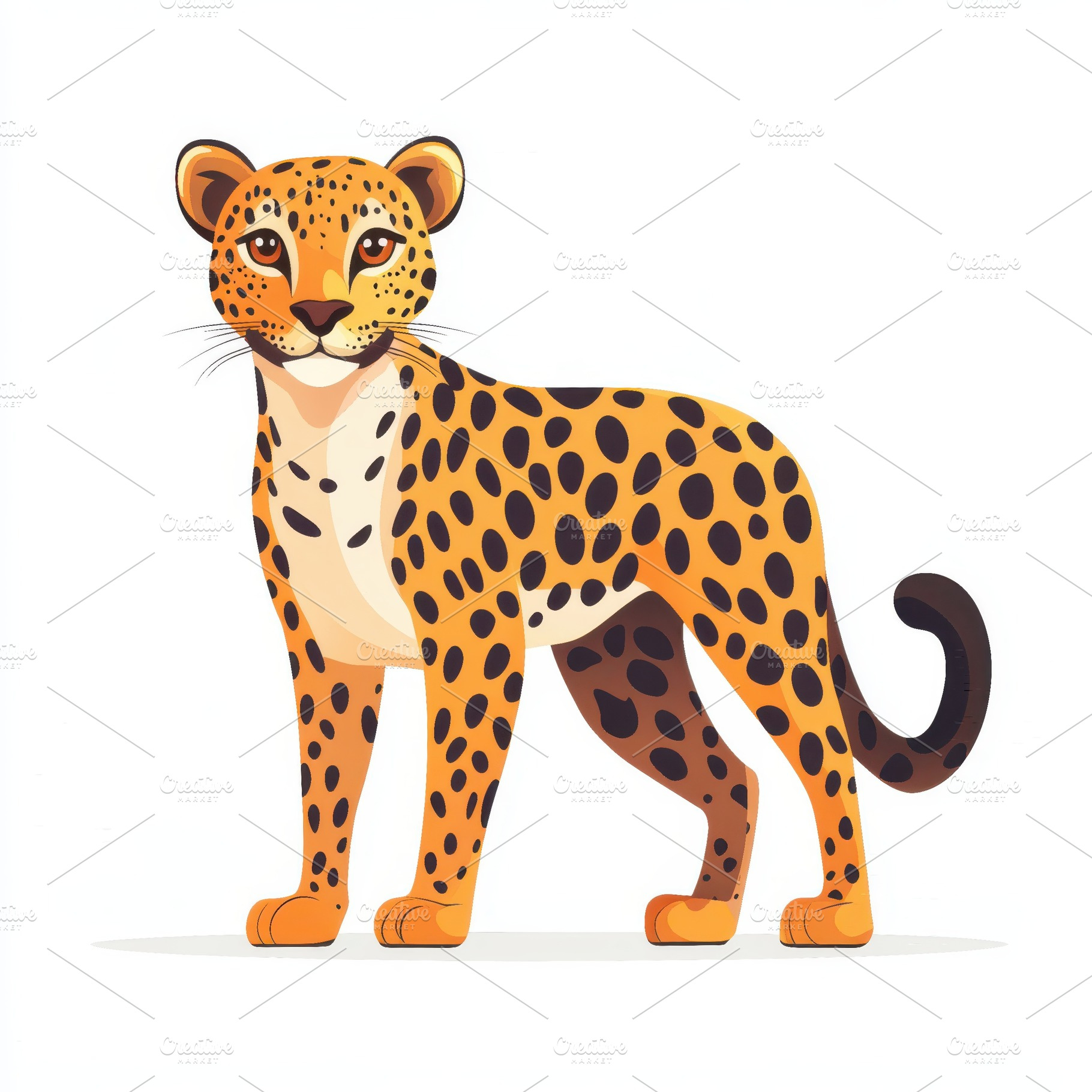 Cheetah illustration African wildlif, an Animal Photo by Pixeness Studio