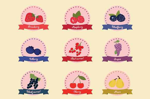 Berries Label Badge
