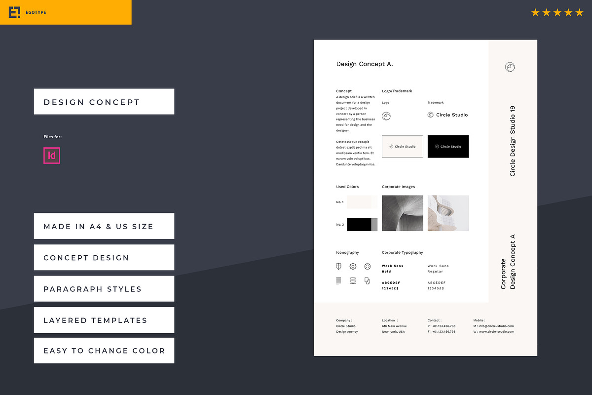 Concept Design Mood Board Templates, a Templates & Theme by Egotype (Photo 7 of 10)