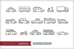 Minimal Vehicle Icons