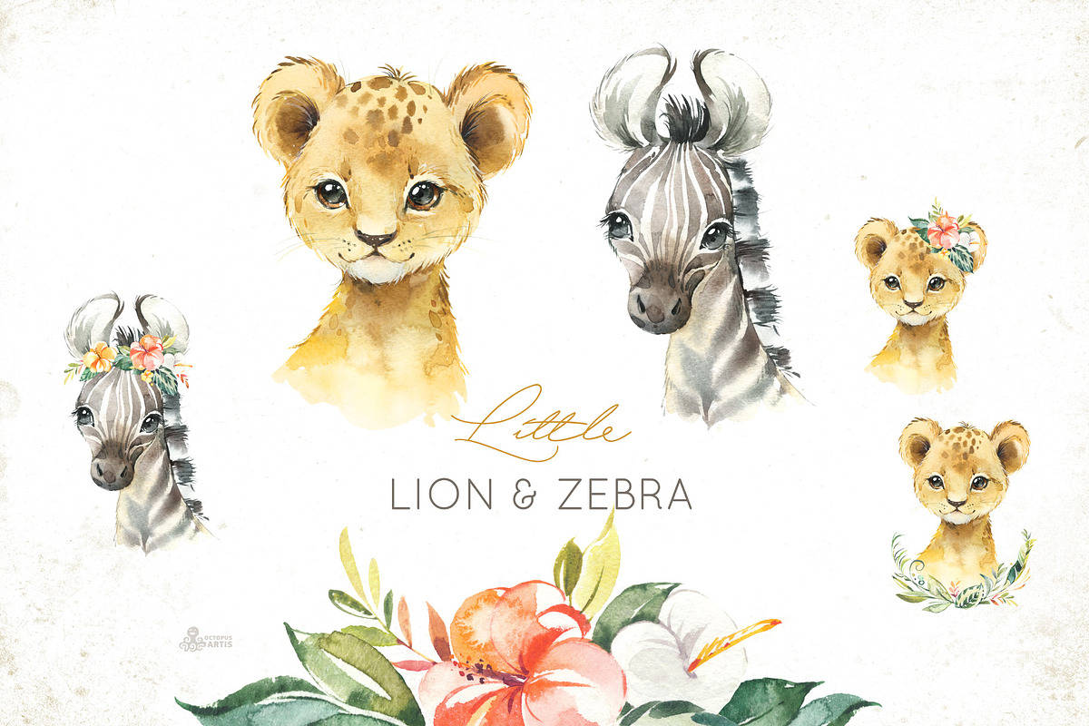 Africa. Little Watercolor Animals, an Animal Illustration by OctopusArtis (Photo 3 of 11)