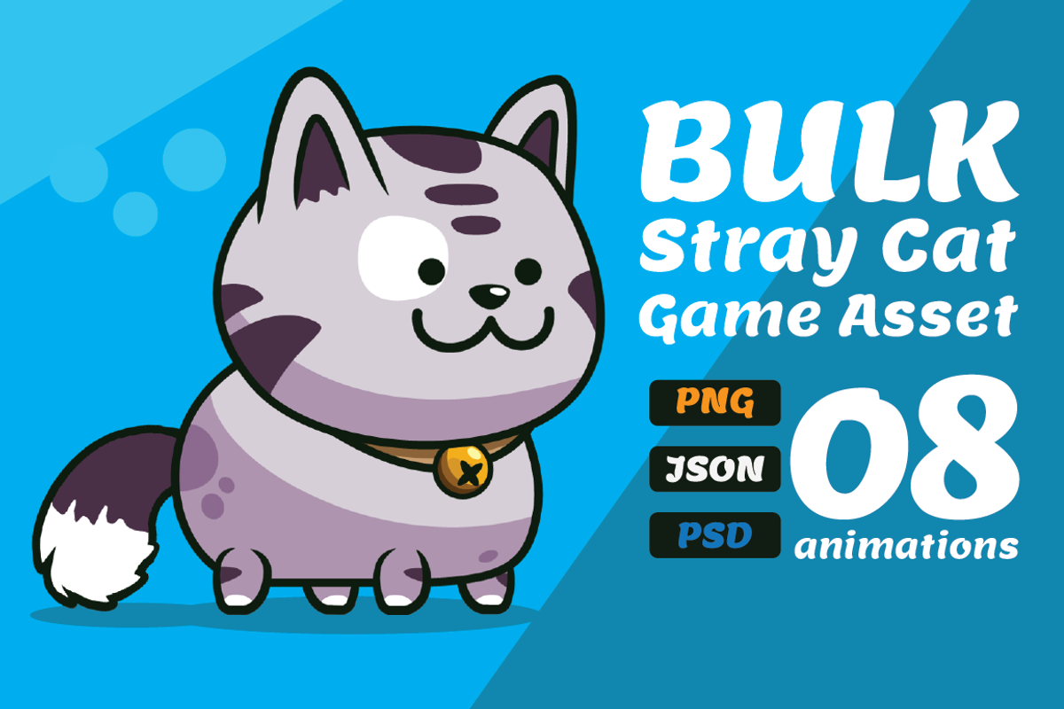 Bulk Stray Cat Game Asset, an Illustration by Heavtryq Design (Photo 1 of 6)