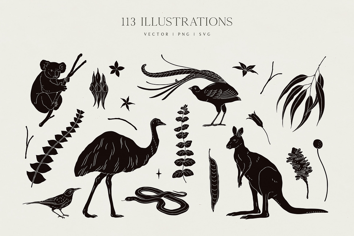 Southern Silhouettes Collection, an Animal Illustration by rouxsupplyco (Photo 2 of 17)