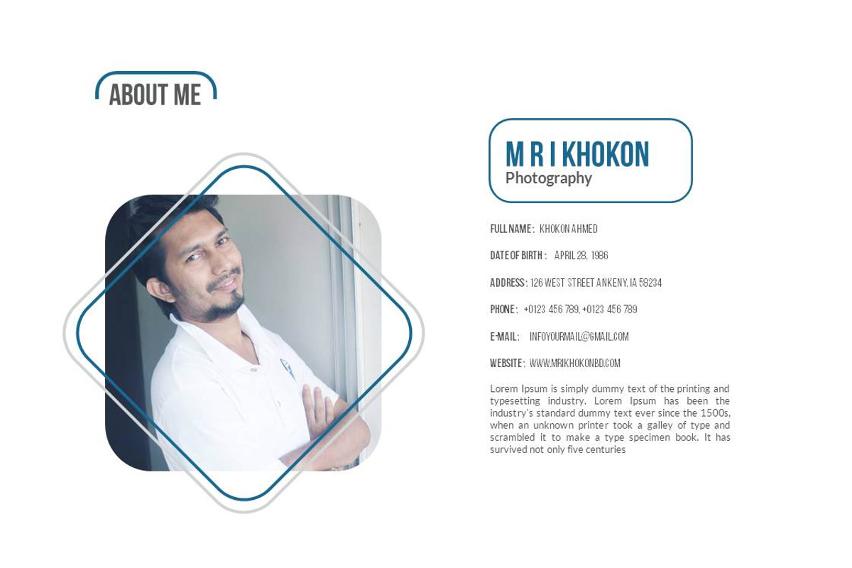 Photography CV PowerPoint Templates, a Presentation Template by MRI STUDIO (Photo 4 of 13)