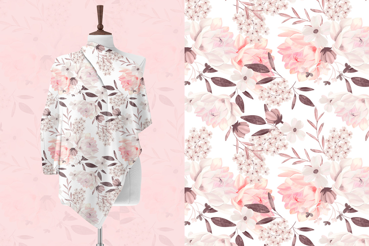 Blush Pink Floral pattern