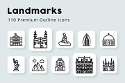 Landmarks 110 Premium Outline Icon, an Outline Icon by vectorstank (Thumbnail 1 of 2)
