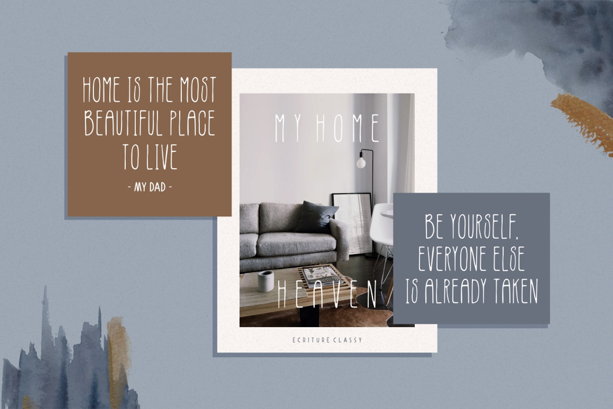 Ecriture || Handdrawn Font preview 2