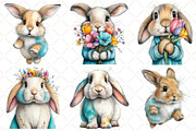 Whimsical Spring Bunny Clipart, an Illustration by Black Bird Studio (Thumbnail 4 of 7)