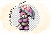 Whimsical Summer Teddy Bear Clipart, an Animal Illustration by SVGArt (Thumbnail 6 of 9)