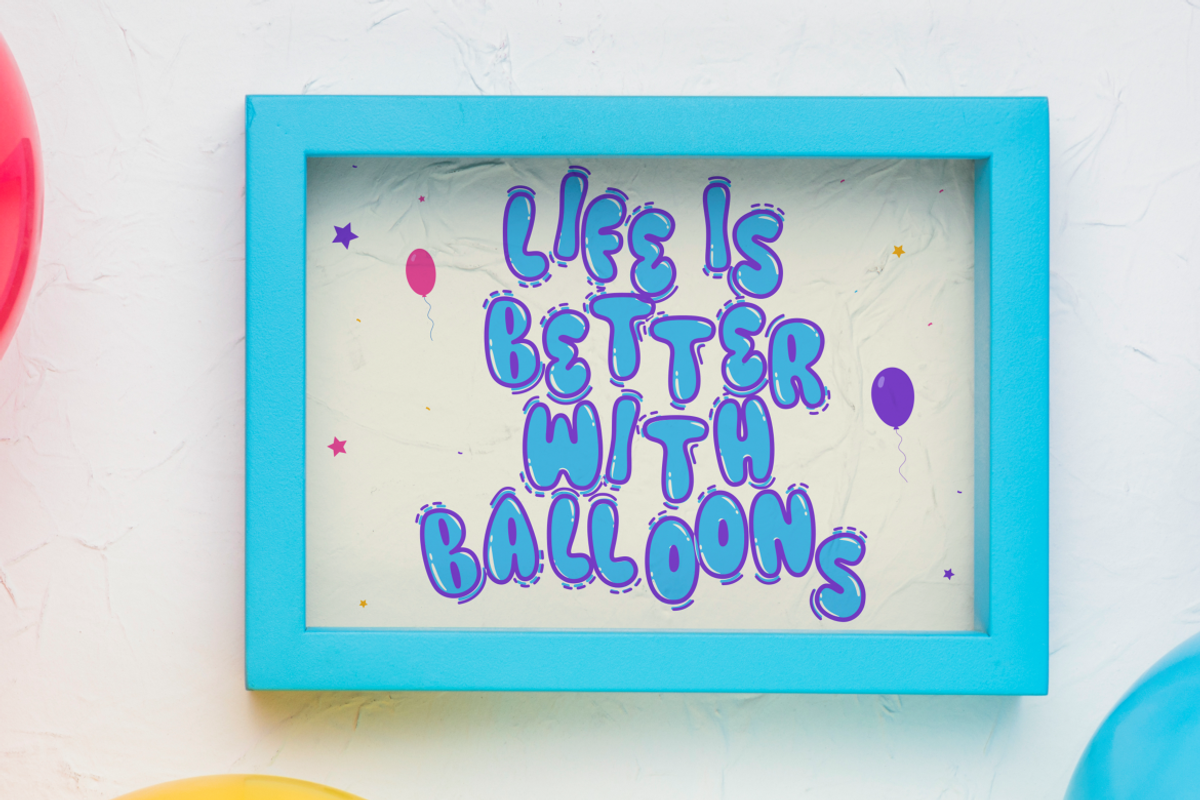Airy Wonders - Balloon Font, a Font by PutraCetol Studio (Photo 6 of 11)