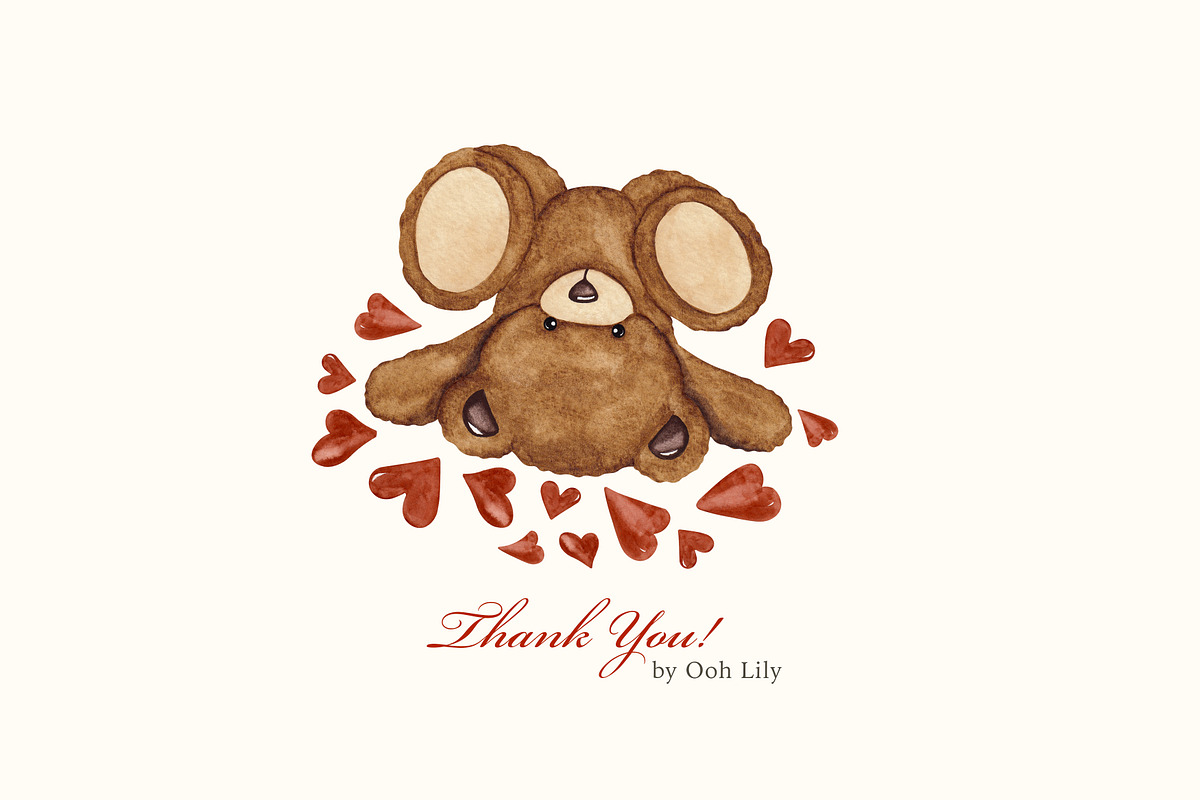 Whimsical Teddy Bear Love Collection, a Decorative Illustration by Ooh Lily (Photo 15 of 15)