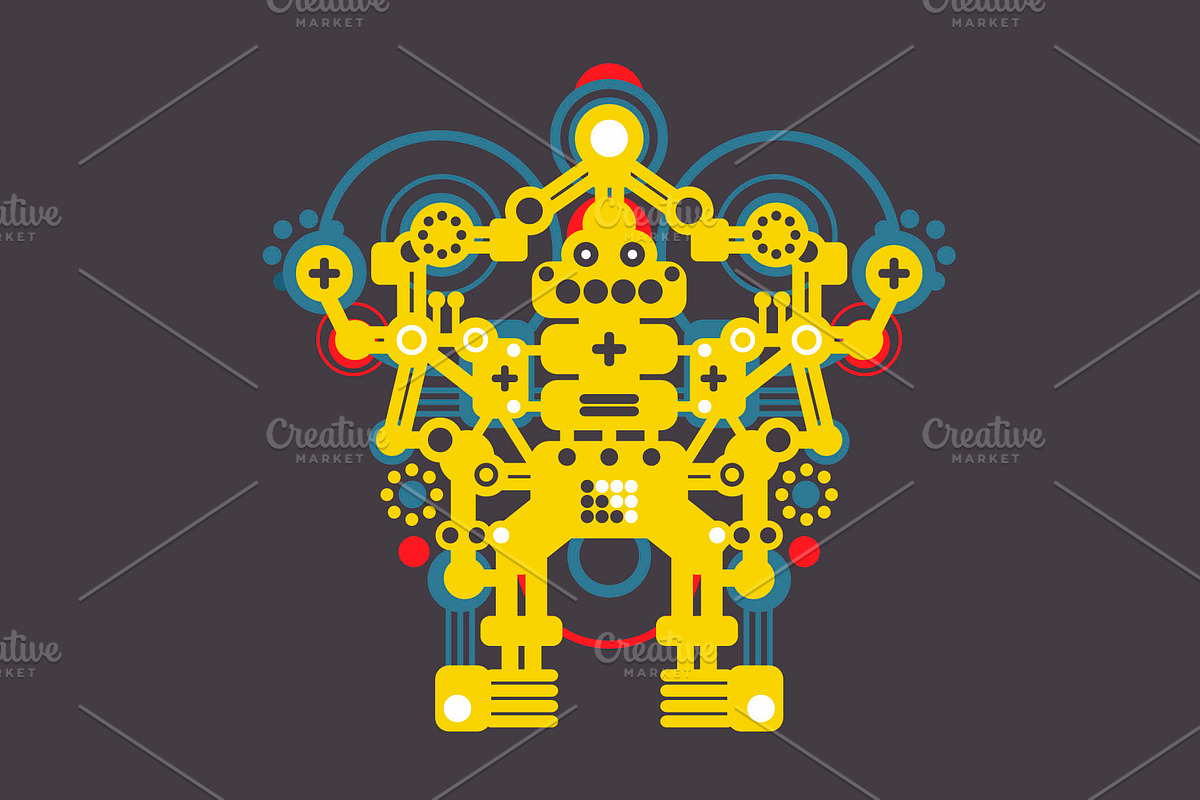 Super robots, a Technology Illustration by eka panova (Photo 2 of 6)