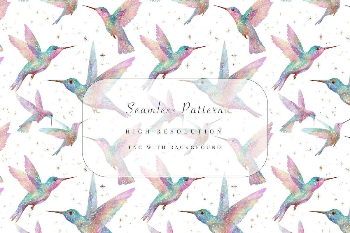 Hummingbird Seamless Pattern