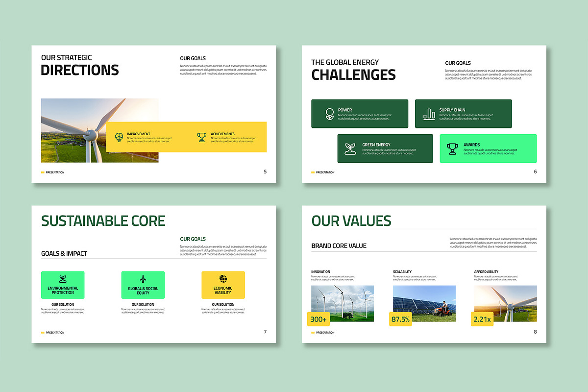 Green Energy Sustainability, a Presentation Template by Mighty-Slide (Photo 3 of 5)