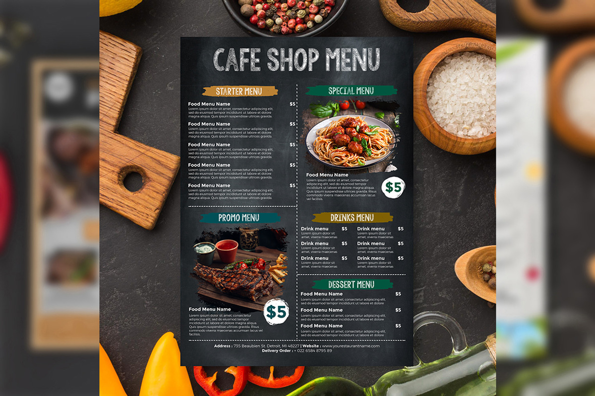 Cafe Menu, a Flyer Template by imadeDesign (Photo 2 of 3)
