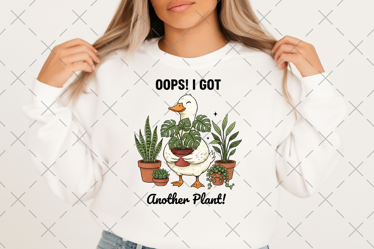Oops I Got Another Plant Goose PNG, an Illustration by Craft Nest (Photo 2 of 6)