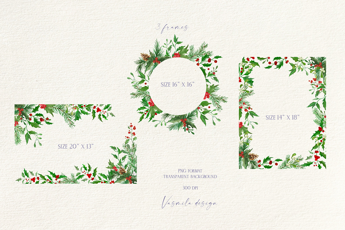 Merry Christmas, a Seasonal Illustration by Vasmila (Photo 4 of 11)