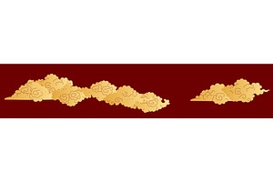 Paper cut Asian clouds border, an Object Illustration by sceptical cactus