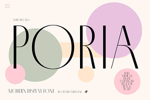 Poria - Modern Display font