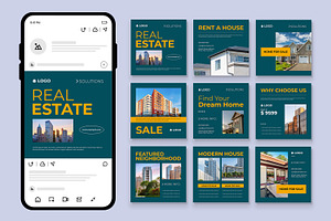 Real Estate Social Media Post, a Social Media Template by CreativeShaper