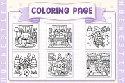 Cozy Winter Memories Coloring Book, a Seasonal Illustration by HueNestify (Thumbnail 2 of 4)