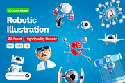 3D Robotic Illustration, an Object 3D Model by SLAB! Design (Thumbnail 1 of 4)