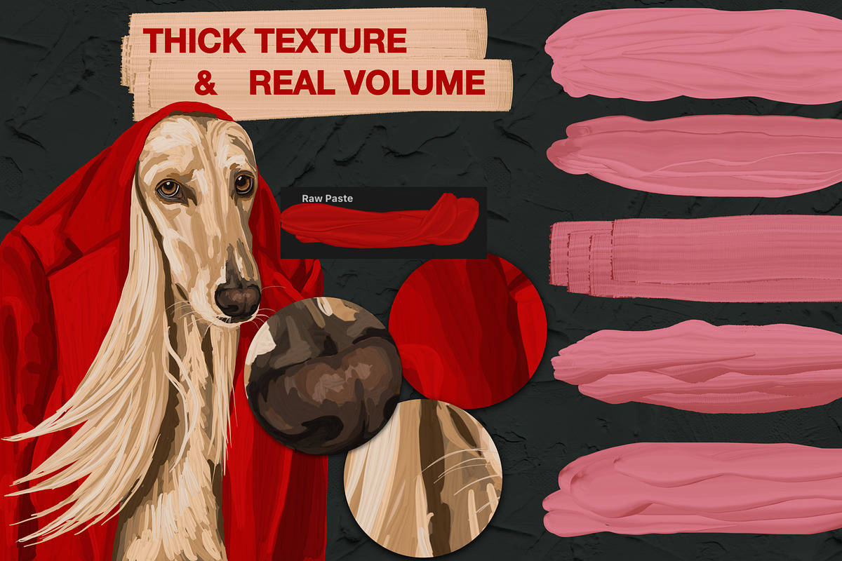 Thick Paint brushes for Procreate, a Brush Add-On by TheWhiteCatLab (Photo 2 of 10)