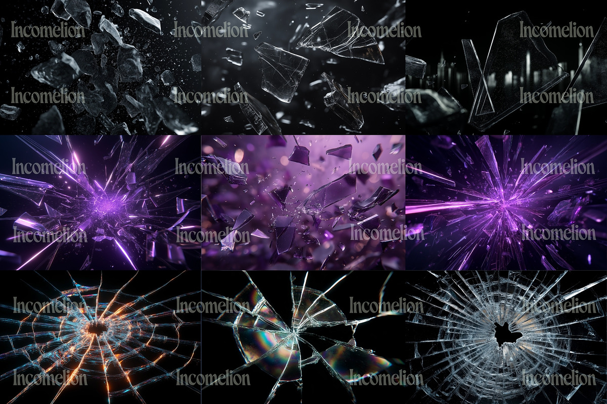 60 Shattered Shards Backgrounds, a Wallpaper Graphic by Incomelion (Photo 2 of 11)