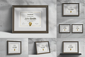 A4 Passe Partout Certificate Mockup, an Advertising Mockup by DesignRushMarket