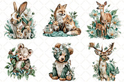 Summer Woodland Animals Clipart, an Illustration by Black Bird Studio (Thumbnail 4 of 5)