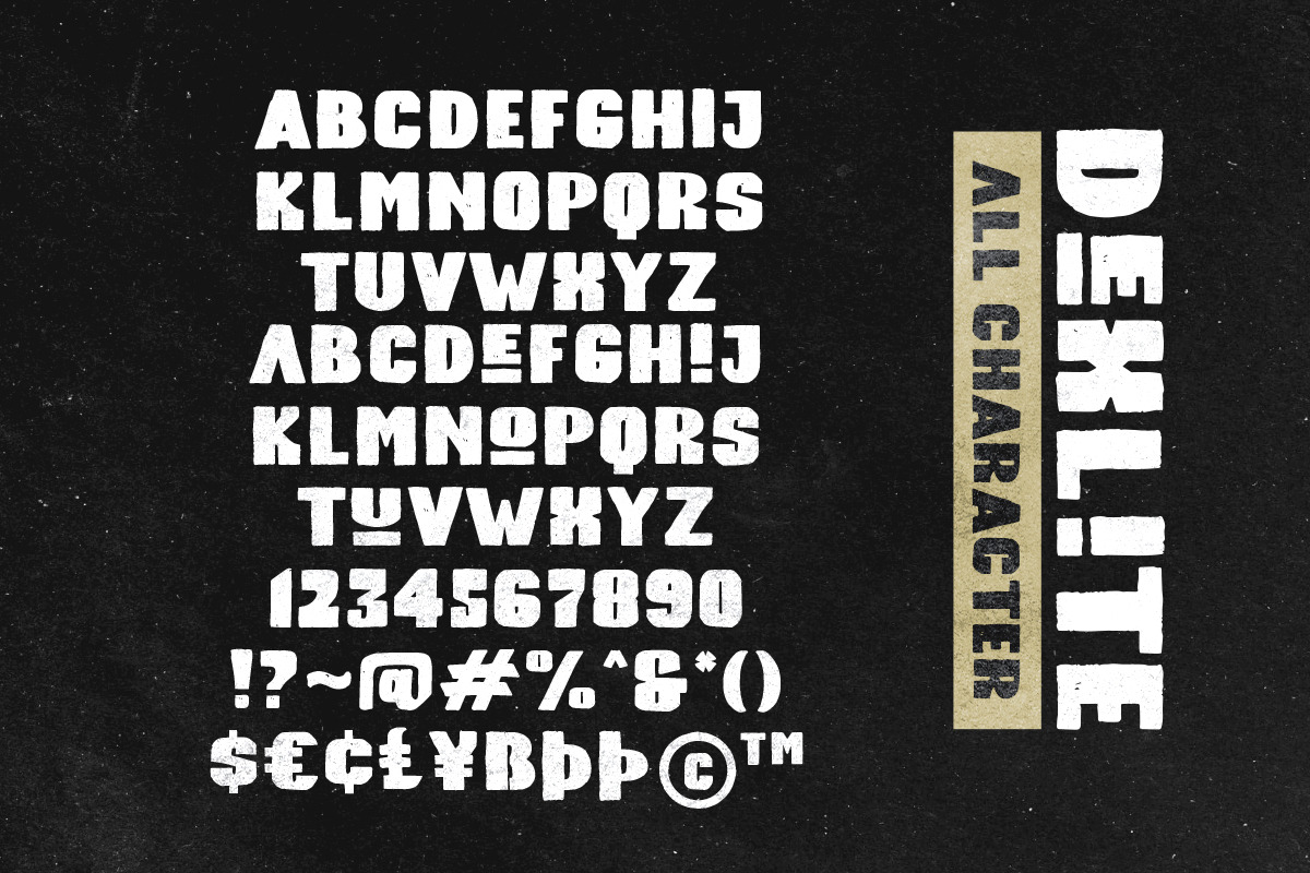 Dexlite - Bold Rough Font, a Sans Serif Font by Bale Type