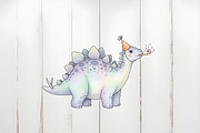 Pastel Dinosaur Clipart, an Illustration by Watercolor design (Thumbnail 5 of 6)