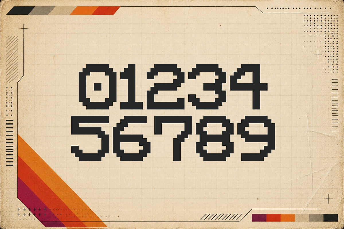 Playback - VCR Pixel Font, a Sans Serif Font by HipFonts (Photo 4 of 8)
