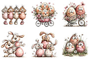 Watercolor Easter Kids Clipart, an Illustration by CraftArtStudio (Thumbnail 4 of 6)