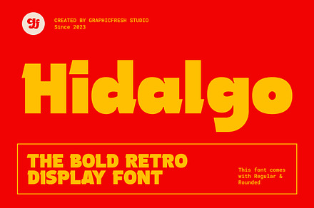 Hidalgo - The Retro Display Font, a Sans Serif Font by Graphicfresh
