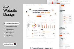 Saas Landing Page, a Websites & App Template by sajon.co