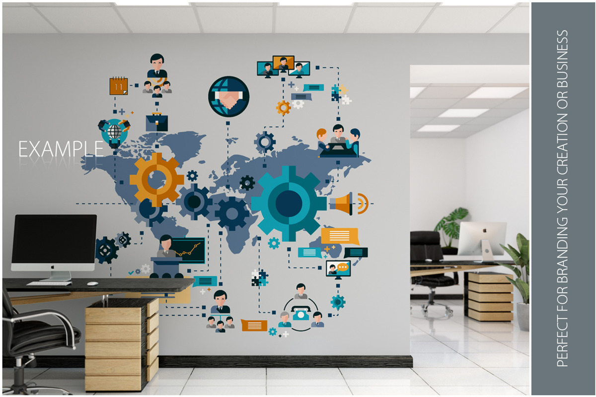 OFFICE Wall Mockup Bundle, a Print Template by Yuri-U (Photo 10 of 15)