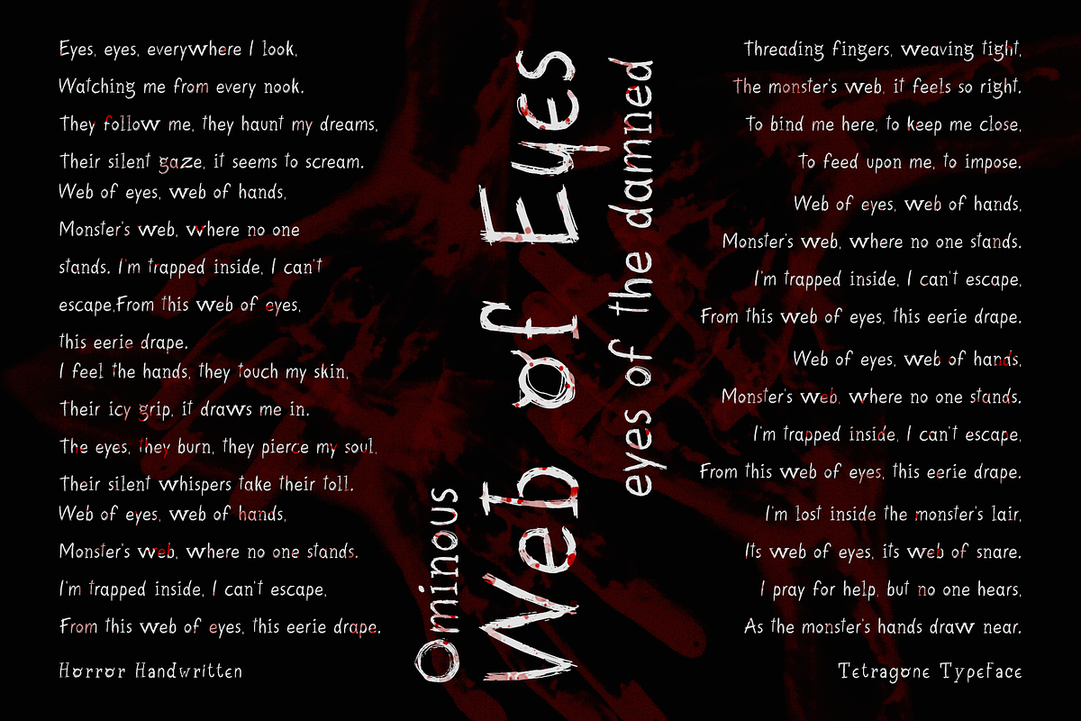CF Tetragone - Horror Handwritten, a Handwritten Font by Indotype Foundry (Photo 8 of 10)