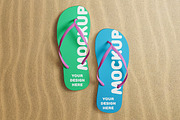 Flip Flop Beach Slippers Mockup Pack, a Templates & Theme by mocko (Thumbnail 4 of 6)