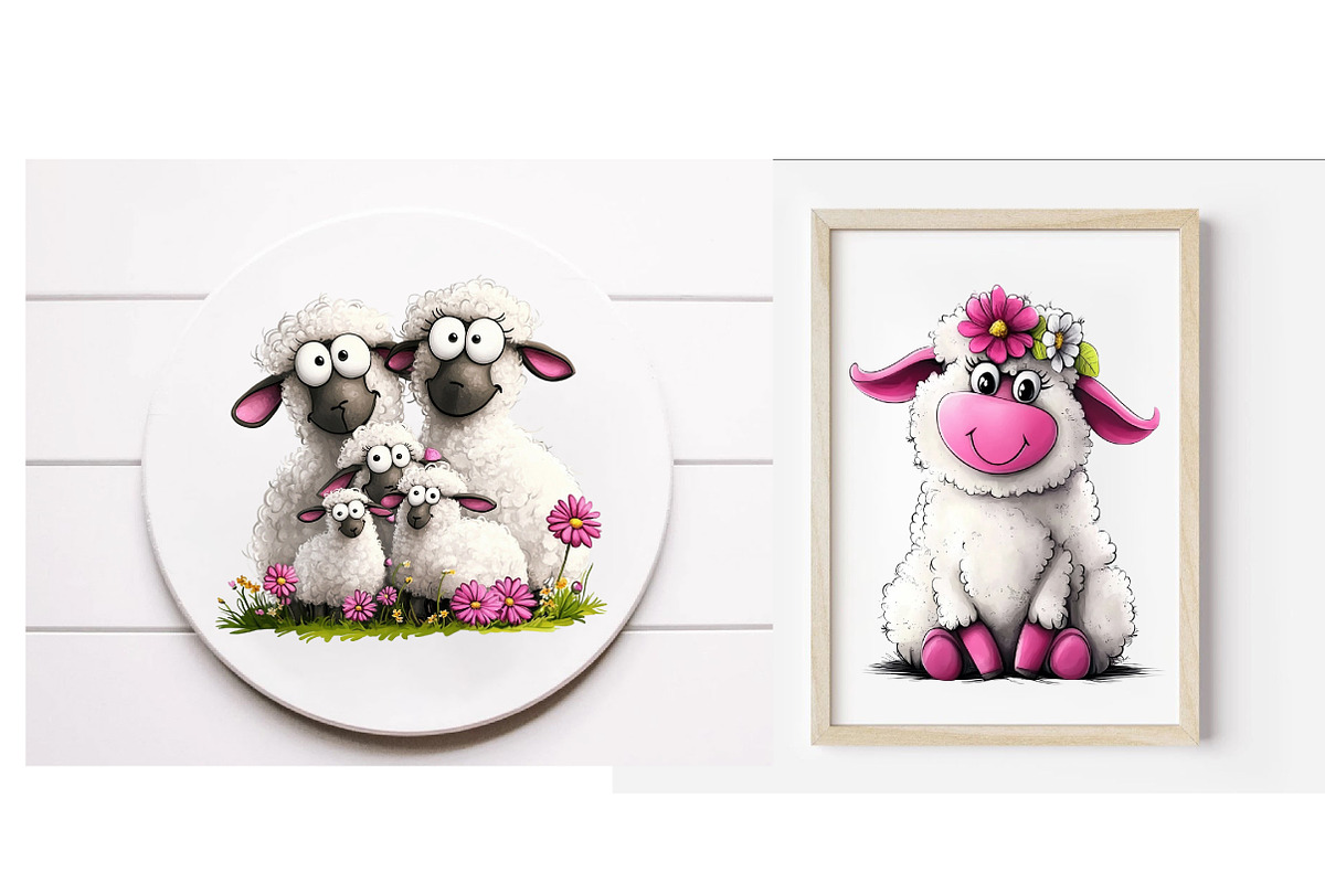 Quirky Sheep Clipart, an Illustration by Designworld (Photo 4 of 6)