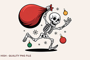Christmas Skeleton Sublimation PNG, a Graphic by crative8112 (Thumbnail 4 of 10)