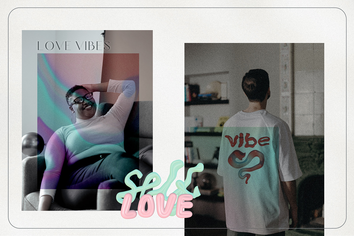 Love Vibes Gradients 3D Shapes, an Object Graphic by Cat In Colour (Photo 4 of 18)