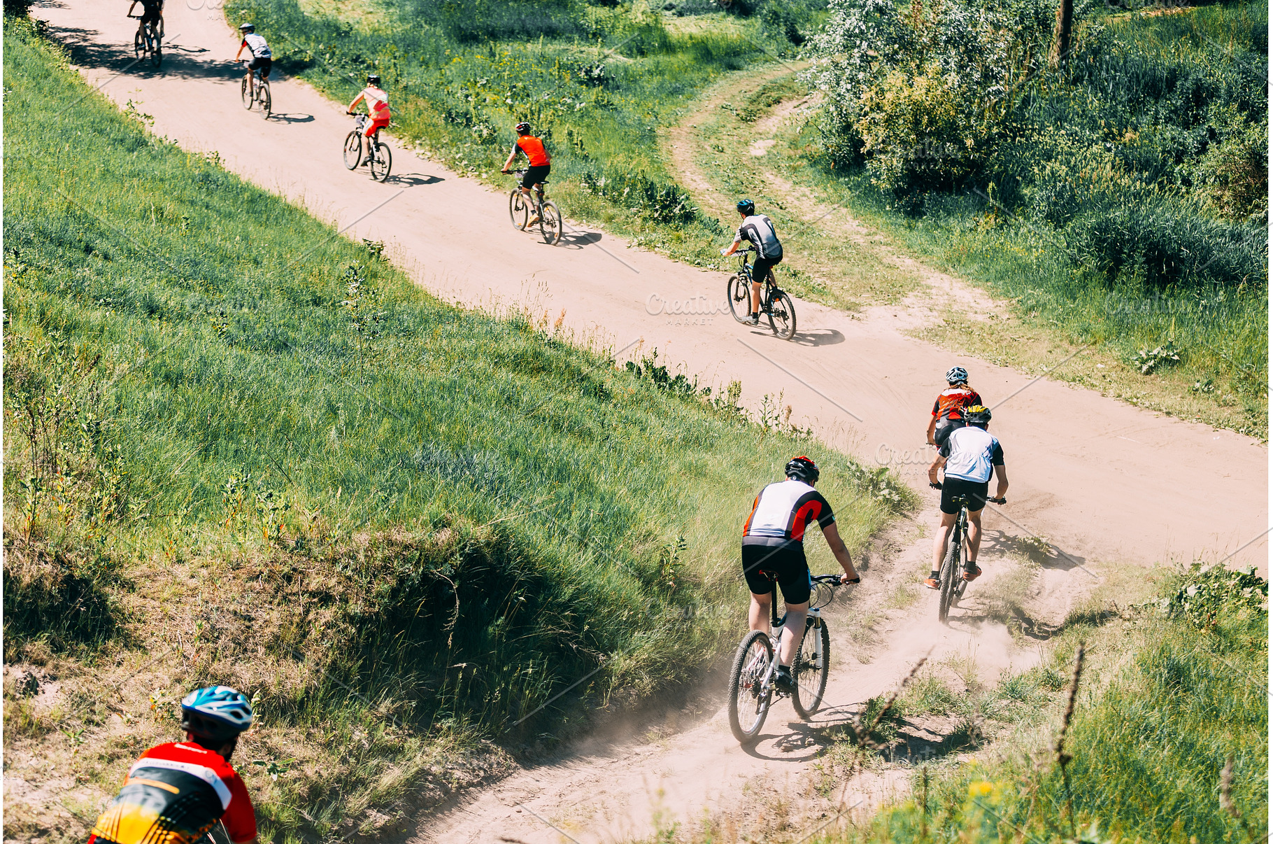 Mountain Bike cyclists riding track, a Sports & Recreation Photo by Our Amazing World