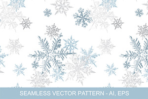 Vintage Snowflakes Vector Clipart