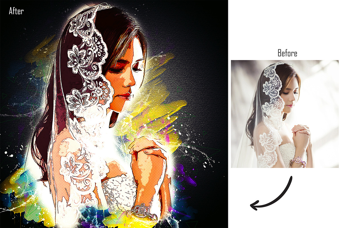 Quick Comic Photoshop Action, an Action Add-On by Presets Pond (Photo 6 of 10)