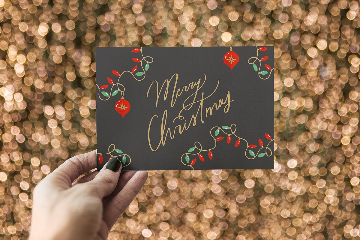 Cute Christmas. Patterns & lettering, a Seasonal Illustration by alenaganzhela (Photo 8 of 8)
