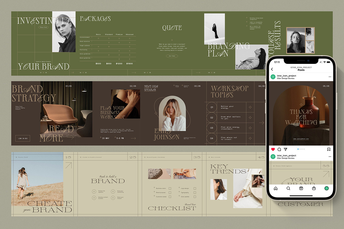 Floral Brand Bundle, a Social Media Template by iStar Design (Photo 4 of 15)