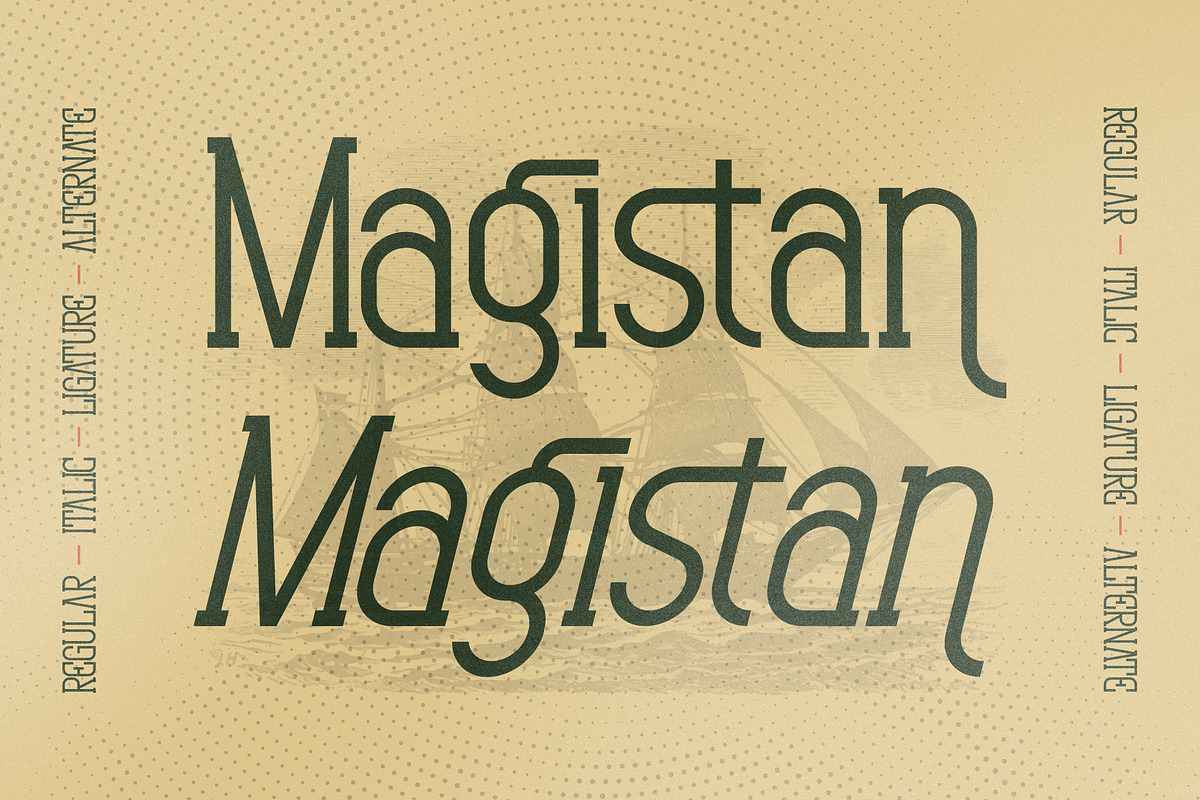 Magistan Modern Display Font, a Slab Serif Font by Storytype Studio (Photo 2 of 15)