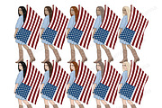 4th of July Dark Girls Clipart, a Decorative Illustration by GlamArtZhanna (Thumbnail 4 of 5)